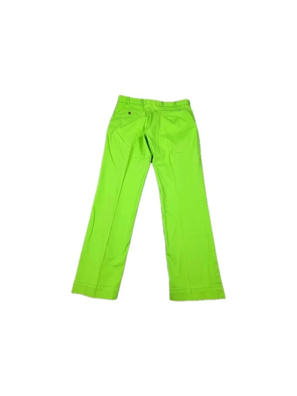 Men's Bright Green Straight-Leg Pants